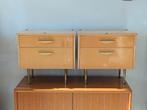 Set van 2 vintage retro nachtkastjes, Huis en Inrichting, Kasten | Overige, Ophalen of Verzenden, Zo goed als nieuw