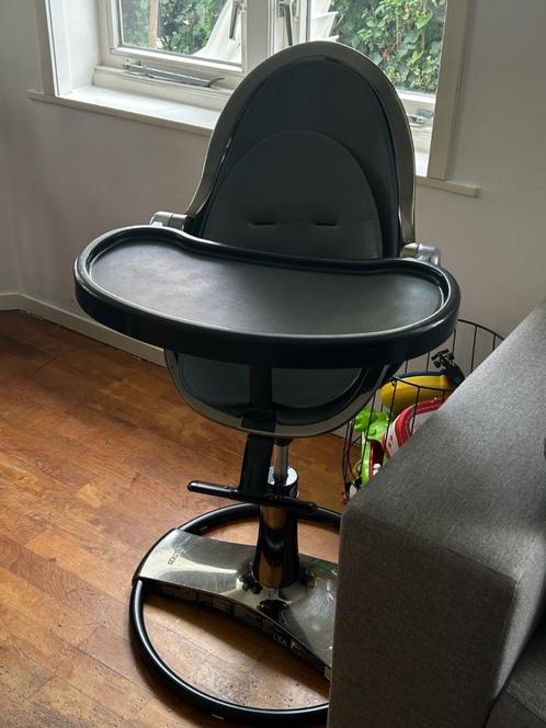 Kinderstoel Bloom Fresco Chrome – Luxe design stoel (zwart/c, Kinderen en Baby's, Kinderstoelen, Gebruikt, Meegroeistoel, Aanschuifbaar