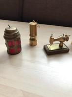 Miniatuur stormlamp naaimachine e a koper, Antiek en Kunst, Ophalen of Verzenden, Koper
