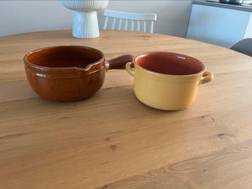 Vintage aardewerk servies keuken beschikbaar voor biedingen