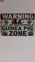 Warning cavia bord, Ophalen of Verzenden