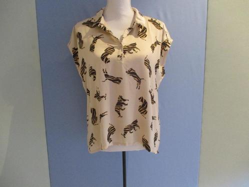 Geisha top maat L / 40., Kleding | Dames, Tops, Zo goed als nieuw, Maat 42/44 (L), Beige, Korte mouw, Verzenden