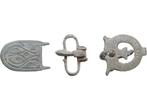 Drie bronzen gespen uit de Byzantijnse tot de middeleeuwen, Antiek en Kunst, Verzenden, Brons