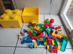 Opbergbox gevuld met LEGO duplo inclusief duwtrein, Ophalen of Verzenden, Zo goed als nieuw, Duplo