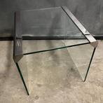 Vintage Italiaans design Gallotti & Radice glazen bijzettafe, 45 tot 60 cm, Minder dan 55 cm, Gebruikt, Pierangelo Gallotti