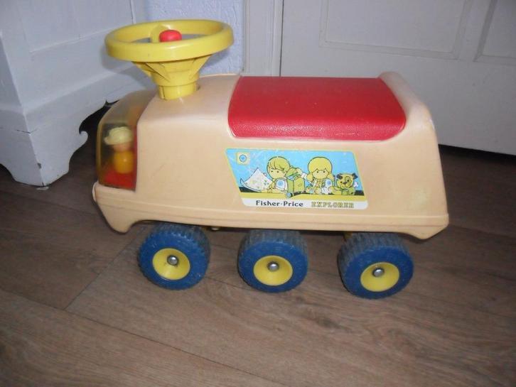 vintage Fisher- Price  Explorer 980 loopauto, Kinderen en Baby's, Speelgoed | Fisher-Price, Gebruikt, Auto of Voertuig, Ophalen of Verzenden