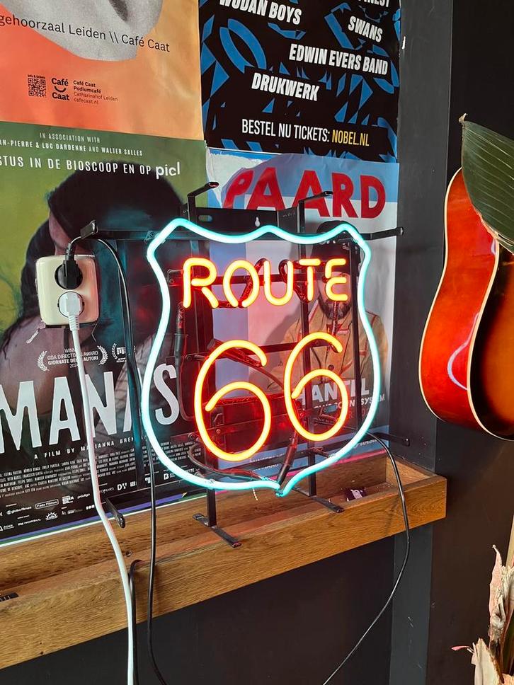 Decoratieve Route 66 wandverlichting, Huis en Inrichting, Lampen | Wandlampen, Gebruikt, Ophalen