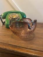 Vintage asbak Murano bullicante luchtbellen paars, Ophalen of Verzenden, Huis en Inrichting
