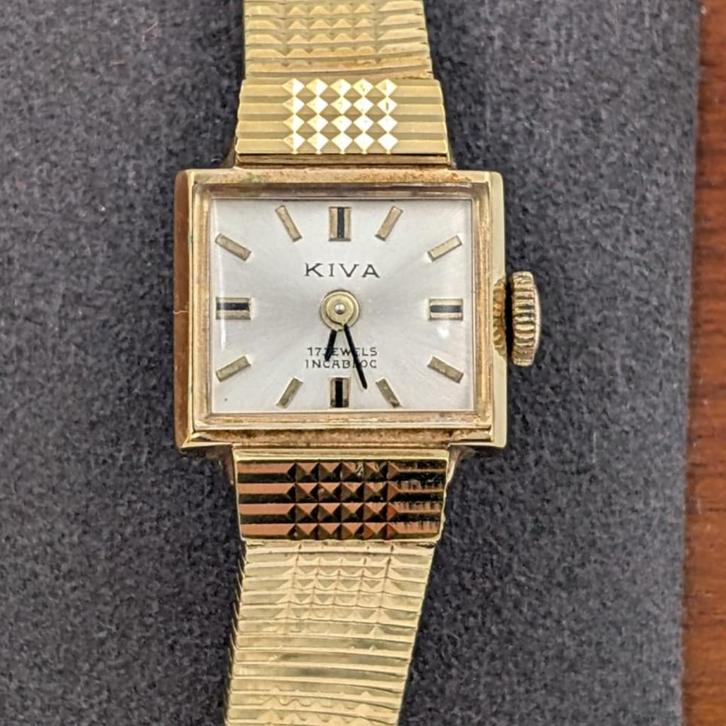 KIVA Gold plated ladies dameshorloge dress watch Vintage, Sieraden, Tassen en Uiterlijk, Horloges | Kinderen, Zo goed als nieuw