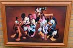 Walt Disney print met diverse personages, Ophalen, Mickey Mouse, Gebruikt, Plaatje of Poster