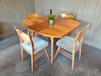 Vintage retro eethoek jaren 50/60 retro uittrektafel stoelen, Huis en Inrichting, Tafels | Eettafels, Ophalen, Gebruikt, Midcentury scandinavisch jaren 50/60/70 retro sixties