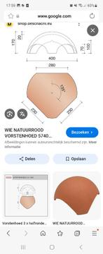 Broekstuk vorsthoed natuurrood, Ophalen, Steen of Klei, 15 m² of meer, Dakpannen