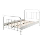 Vipack new york wit spijlenbed twijfelaar 120x200 met matras, 85 tot 100 cm, Ophalen of Verzenden, Zo goed als nieuw, Matras