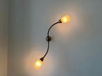 Vintage Buigbare Wandlamp - Jaren '50 design, Messing, Gl, Ophalen of Verzenden, Gebruikt, Glas, Art deco