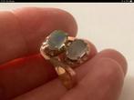 Vintage gouden ring edelsteen Australische Opaal , 14 kar, 18 tot 19, Verzenden, Zo goed als nieuw, Met edelsteen