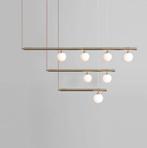 Hanglamp goud en melkglas, Ophalen of Verzenden, Nieuw, Minder dan 50 cm