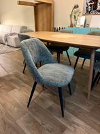 6 Eetkamerstoelen ZGAN! Grijs/Groen, Huis en Inrichting, Stoelen, Ophalen, Zo goed als nieuw, Japandi, modern, landelijk, Vijf, Zes of meer stoelen