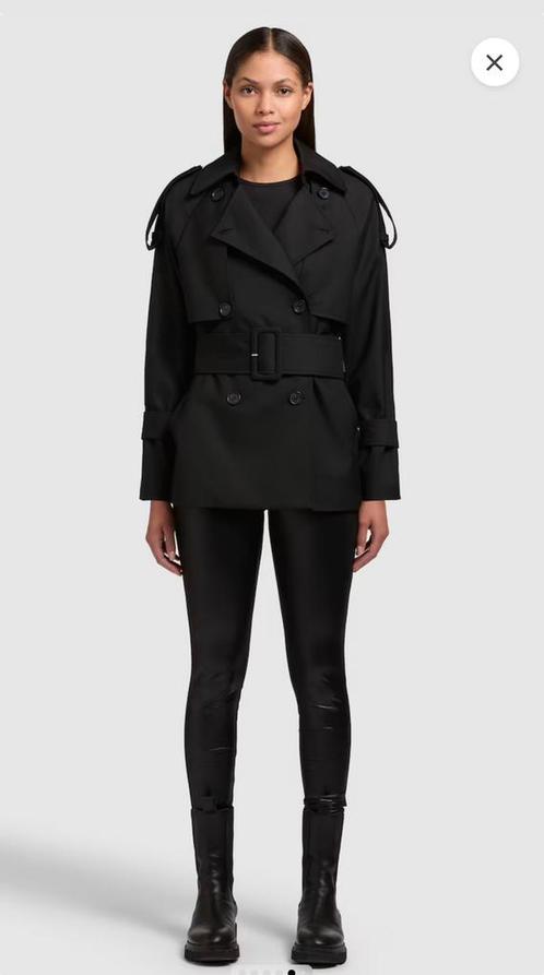 Khujo Elina trenchcoat zwart nieuw, Kleding | Dames, Jassen | Zomer, Nieuw, Zwart, Ophalen of Verzenden