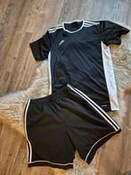 Aeroready Adidas sportset shirt maat S broek maat M, Ophalen, Zo goed als nieuw, Zwart, Voetbal