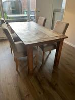 Houten eettafel, Huis en Inrichting, Tafels | Eettafels, Ophalen, Gebruikt, Teakhout, 50 tot 100 cm