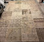 Vintage Patchwork Vloerkleed 200x300cm - Wol, Huis en Inrichting, Ophalen, Gebruikt, Beige, 200 cm of meer