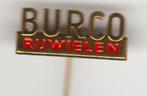 Burco rijwielen goudkl. oud speld in prima staat., Verzamelen, Speldjes, Pins en Buttons, Verzenden, Zo goed als nieuw