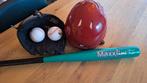 Set met helm, bat, 2 ballen en handschoen. Zelden gebruikt., Sport en Fitness, Honkbal en Softbal, Ophalen of Verzenden, Zo goed als nieuw