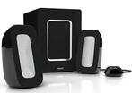 Philips Multimedia Speakers 2.1 60W, zwart, Nieuwstaat, Ophalen of Verzenden, Zo goed als nieuw, Audiokanaal 2.1, Philips