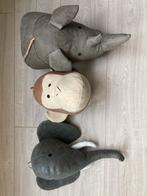 Dieren Wanddecoratie Kinderkamer - Aap, Neushoorn, Olifant, Ophalen of Verzenden, Zo goed als nieuw