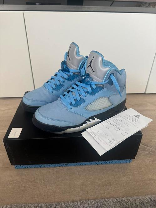 Air Jordan 5 UNC Blue + bon, Kleding | Heren, Schoenen, Nieuw, Sneakers of Gympen, Blauw, Ophalen of Verzenden