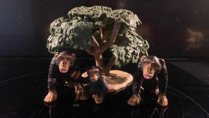Schleich Wildlife: Chimpansee familie, Verzamelen, Dierenverzamelingen, Zo goed als nieuw, Beeldje of Figuurtje, Paard, Ophalen of Verzenden