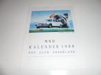 NSU kalender 1988, NSU Club Nederland, Verzenden, Nieuw, Overige merken