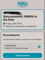 Pawsa in the park Amsterdam, Tickets en Kaartjes, Eén persoon