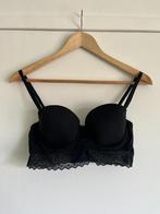 H&M beha bh 75C 75 C zwart balconette beugel t-shirt kant, H&M, Ophalen of Verzenden, Zwart, BH