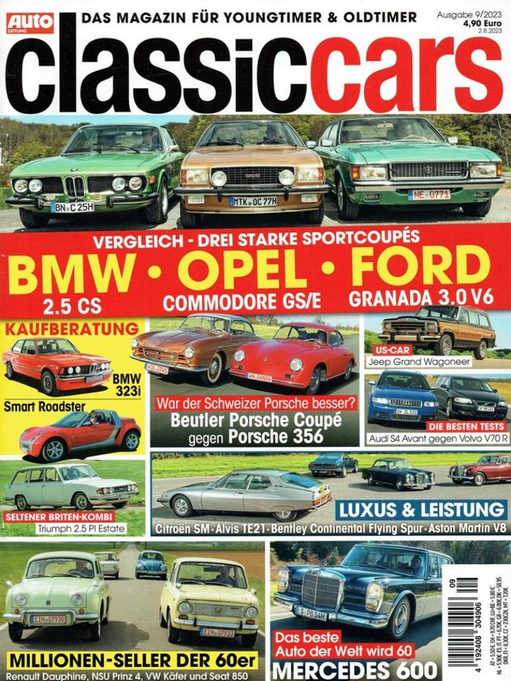 Classic Cars 2023 nr. 9 (o.a. BMW 2.5 CS & Ford Granada 3.0), Boeken, Auto's | Folders en Tijdschriften, Gelezen, Algemeen, Verzenden