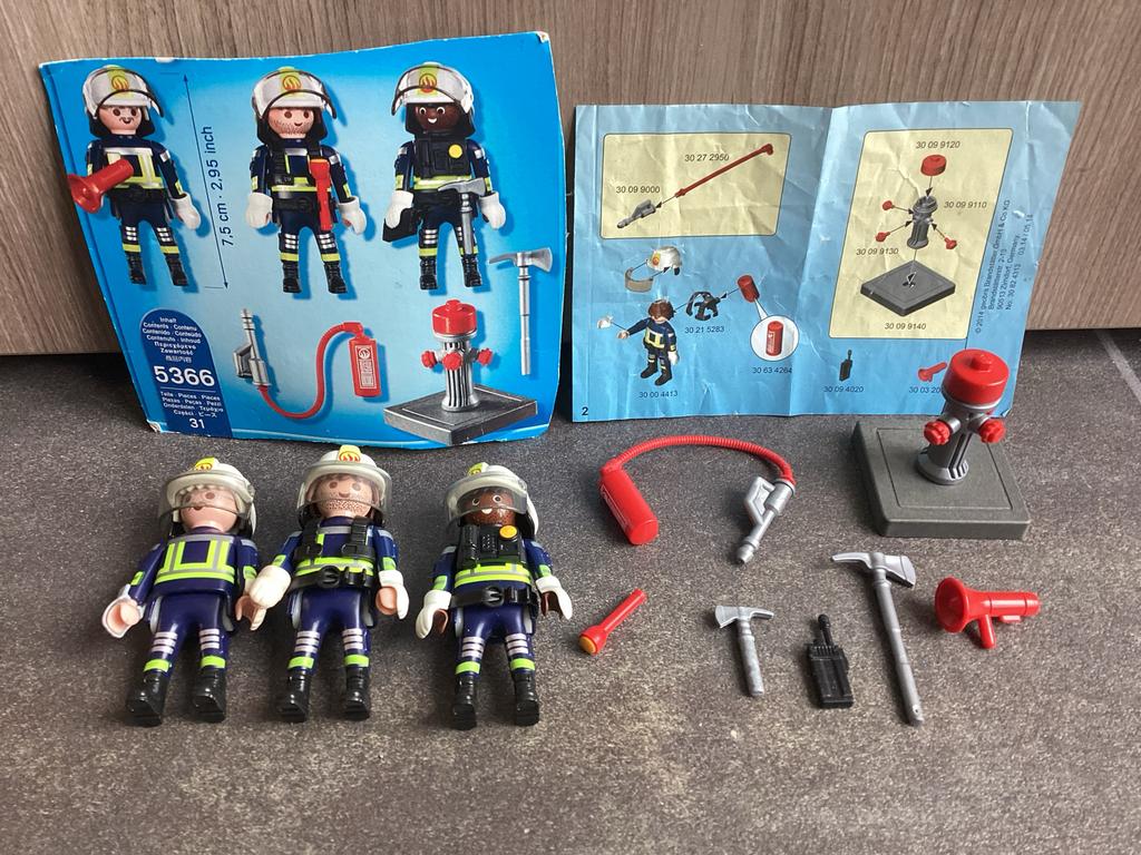 Playmobil 5366 Brandweermannen - Compleet!, Ophalen of Verzenden, Zo goed als nieuw, Complete set
