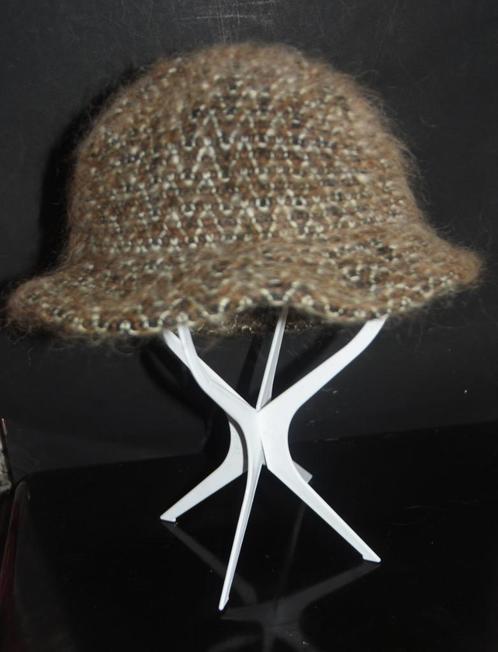 Mooie wollen bruin wit gemeleerde hoed, Kleding | Dames, Hoeden en Petten, Zo goed als nieuw, Hoed, 55 cm (S, 6⅞ inch) of minder