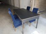 Eettafel met 6 stoelen, Huis en Inrichting, Ophalen, Gebruikt, 50 tot 100 cm, Vijf personen of meer