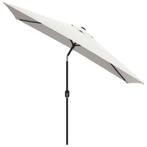 Parasol vierhoekig zandwit 200 x 300 cm gratis bezorgd, Tuin en Terras, Parasols, Nieuw, Stokparasol, Kantelbaar, 2 tot 3 meter