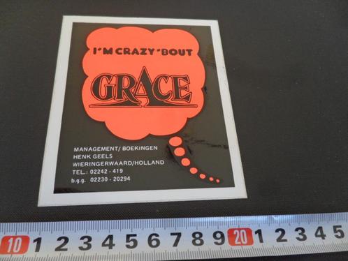 sticker I'm crazy 'bout GRACE Henk Geels Wieringerwaard 520, Verzamelen, Stickers, Zo goed als nieuw, Bedrijf of Vereniging, Ophalen