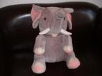 UNITOYS OLIFANT VELOURS GRIJS MET ROZE OREN EN VOETJES, Ophalen of Verzenden, Nieuw, Overige typen