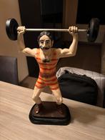 Retro Weightlifter beeld zwaar, Verzamelen, Beelden en Beeldjes, Ophalen