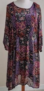 Zay (Zizzi) zwarte jurk met prints mt. 54/56 (XL), Kleding | Dames, Zizzi, Ophalen of Verzenden, Zo goed als nieuw, Jurk