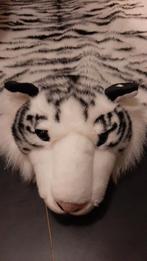Vloerkleed / wandkleed wit / zwart gestreepte tijger, Gebruikt, Ophalen of Verzenden, Wit