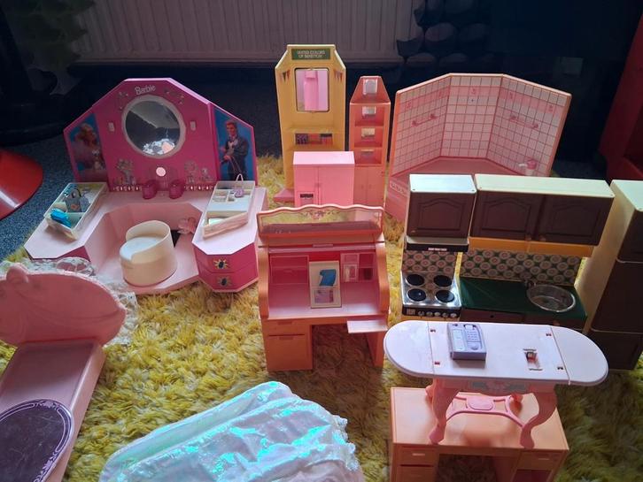 Vintage Barbie Set 1985-1991 - Grote Collectie!, Kinderen en Baby's, Speelgoed | Poppenhuizen, Gebruikt, Toebehoren, Ophalen of Verzenden