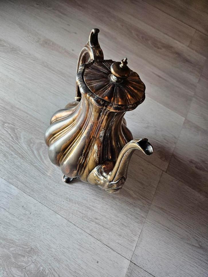 Verzilverd theepot Shaw & Fisher Sheffield  (1830/1894), Antiek en Kunst, Antiek | Goud en Zilver, Zilver, Ophalen of Verzenden