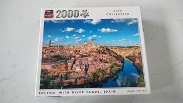 NIEUW King puzzel 2000 stukjes Toledo stad rivier Spanje beschikbaar voor biedingen