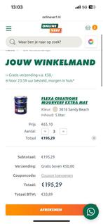 Sandy Beach 15L flexa *Nieuw*, Doe-het-zelf en Verbouw, Verf, Beits en Lak, Beige, Nieuw, Ophalen of Verzenden, Verf