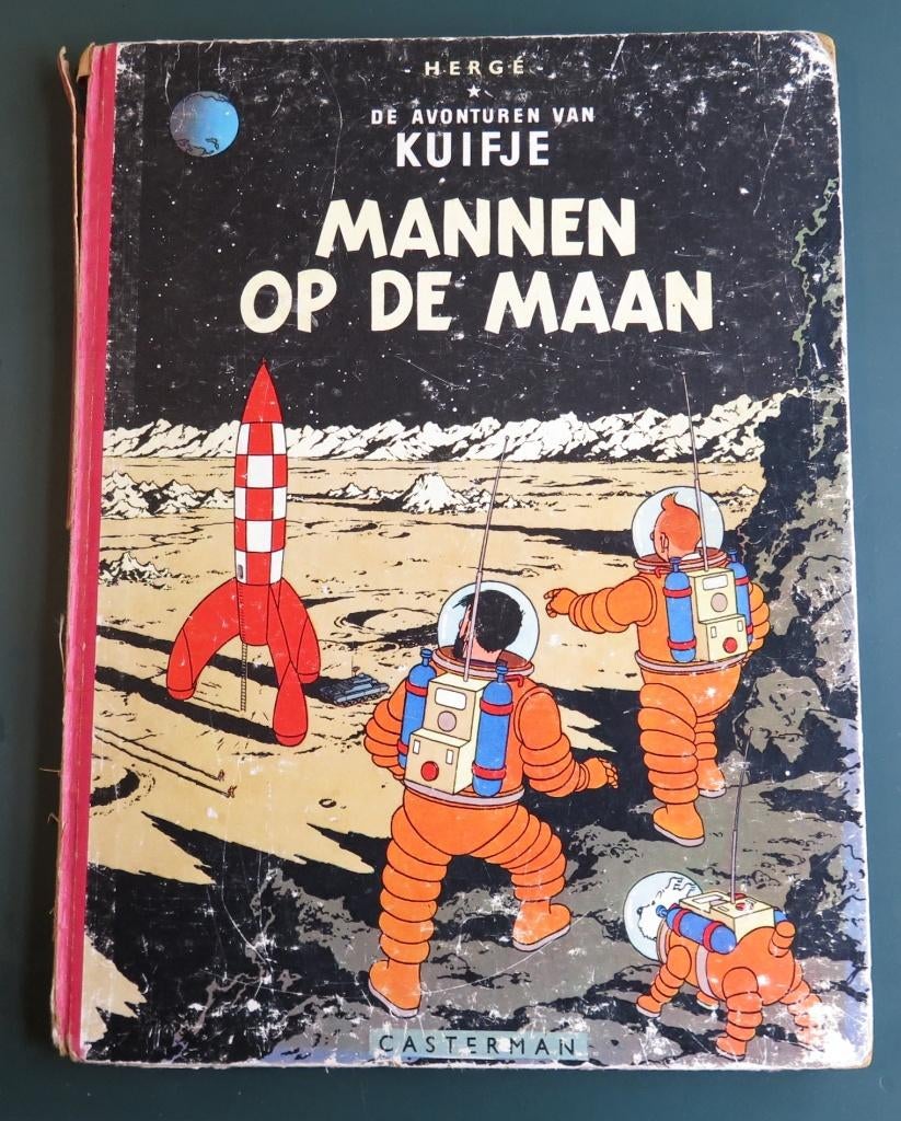 Kuifje; Mannen op de maan; 1954; harde kaft; verzamelbaar!, Boeken, Gelezen, Verzenden, Eén stripboek, Hergé