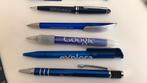 Balpen, verzameling pen blauw accent, deels gebruikt, Ophalen of Verzenden, Zo goed als nieuw, Balpen, Overige merken